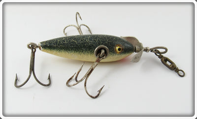 South Bend Green Cracked Back Midget Underwater Minnow Lure 901 GCBW