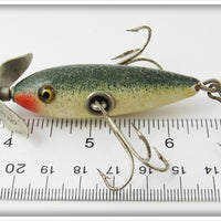 South Bend Green Cracked Back Midget Underwater Minnow