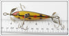 South Bend Yellow Hex Three Hook Underwater Minnow