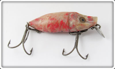Vintage Heddon Red & White Waterwave River Runt Spook Sinker E9110RW
