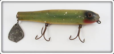 Bernie Meyers Green & Gold Scale Striper Flaptail Lure 