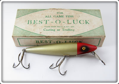 South Bend Best O Luck Red Head Aluminum Panatella Wobbler 921 RHA