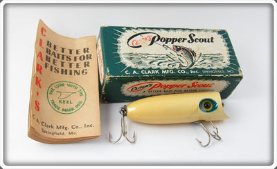 Vintage Clark's Pearl Blue Eye Darter Scout Lure In Box 901