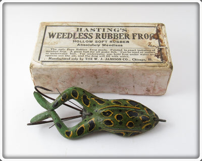 Vintage Jamison Hastings Weedless Rubber Frog Lure In Box