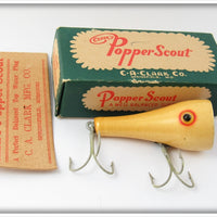 Vintage Clark's Pearl Popper Scout Lure In Box 715
