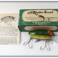 Vintage Clark's Perch Scale Water Scout Lure In Box 114 