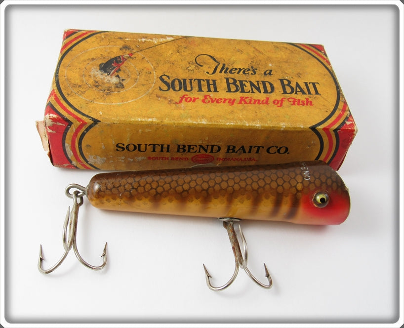 Vintage South Bend Pike Scale Plunk Oreno Lure In Box 929 P