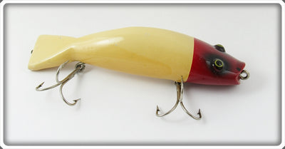 Vintage Paw Paw Red & White Bullhead Lure 3504 