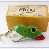 Vintage Shurebite Inc Weedless Frog Lure In Box