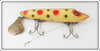 Vintage Heddon Strawberry Spotted Flaptail Lure 7050 S 