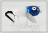 Heddon White With Blue Head Crawler Mouse