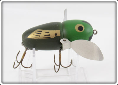 Heddon Dark Green With Green Head Crazy Crawler Lure