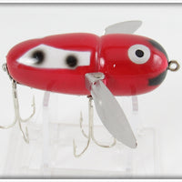 Heddon Red With White Wings Crazy Crawler Lure