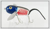 Heddon Blue White & Red Shore Crawler Mouse