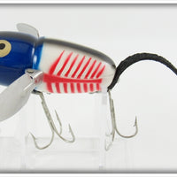 Heddon Blue White & Red Shore Crawler Mouse