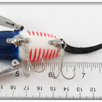 Heddon Blue White & Red Shore Crawler Mouse