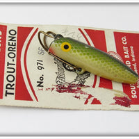 South Bend Scale Finish Green Blend Trout Oreno On Card