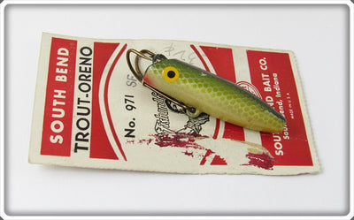 South Bend Scale Finish Green Blend Trout Oreno On Card