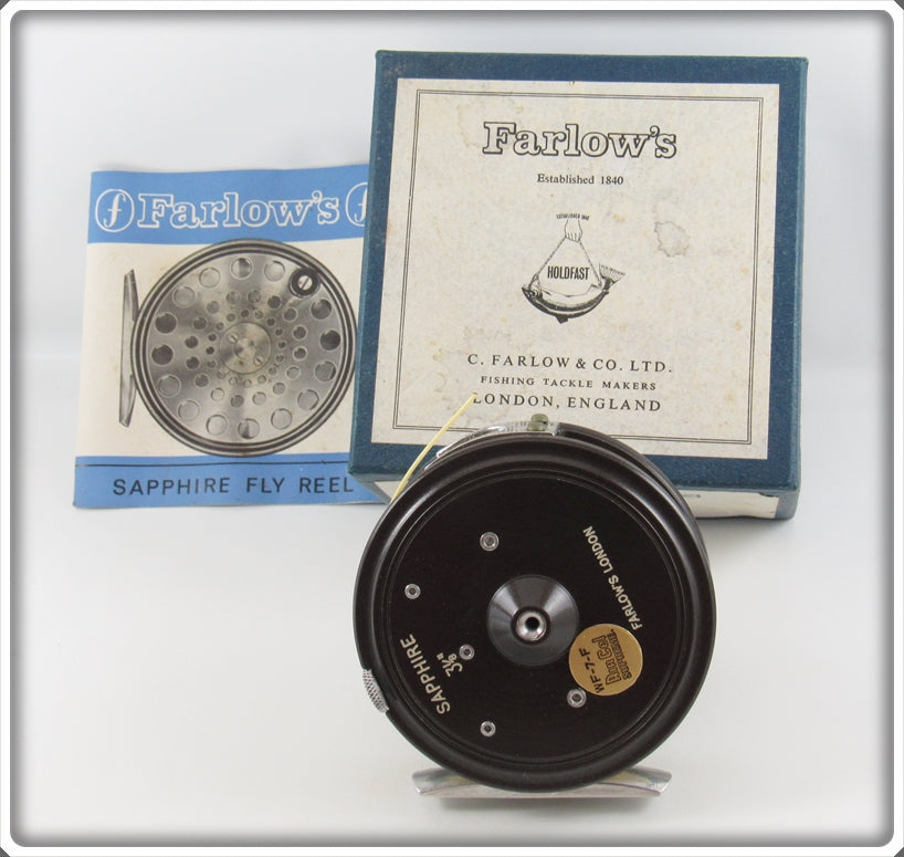 c farlow & co fishing reels C. Farlow & Co Ltd London Sapphire 3 1/8" WF-7-F Air Cel Supreme Fly R