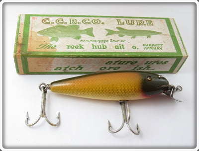 Vintage Creek Chub Golden Shiner Husky Musky Lure In Box 604