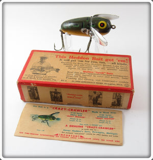 Vintage Heddon Bullfrog Crazy Crawler Lure 2120 BF In Box