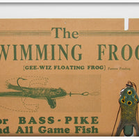 Gee Wiz Bait Co Swimming Frog On Dealer Display Card