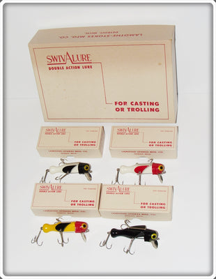 Lamothe Stokes SwivALure Dealer Box With Four Lures