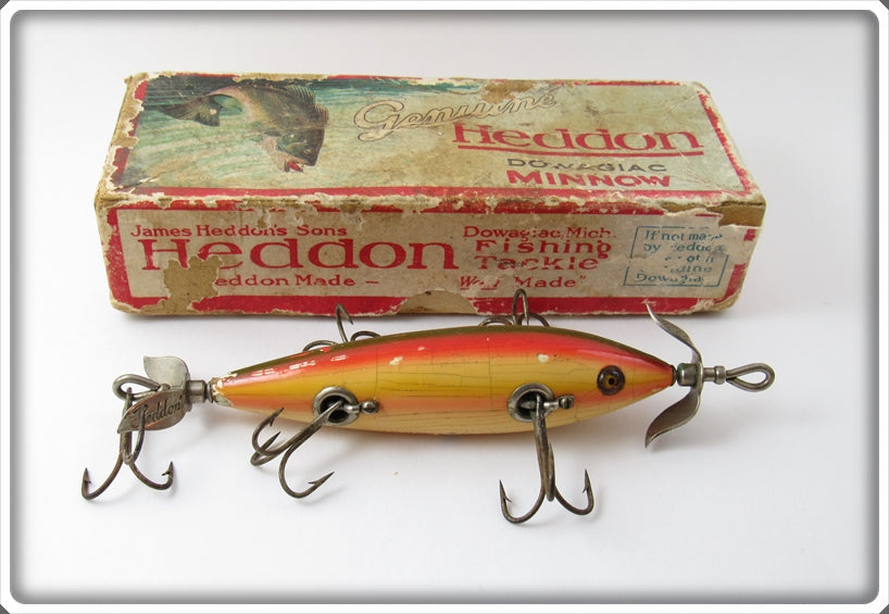 Vintage Heddon Rainbow 150 Five Hook Minnow Lure In Box 156 