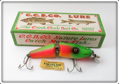 Creek Chub Rainbow Fire Baby Jointed Pikie Lure In Box 2732