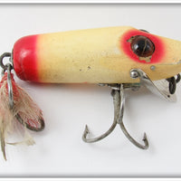 Vintage Heddon Red & White Giant River Runt Lure 7542
