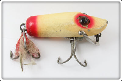 Vintage Heddon Red & White Giant River Runt Lure 7542