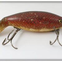 Vintage Heddon Red Scale Tadpolly Lure 5009H 