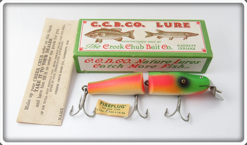 Creek Chub Baby Jointed Pike in Rainbow Fire