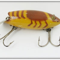 Vintage Medley's Brown & Yellow Wiggly Crawfish Lure
