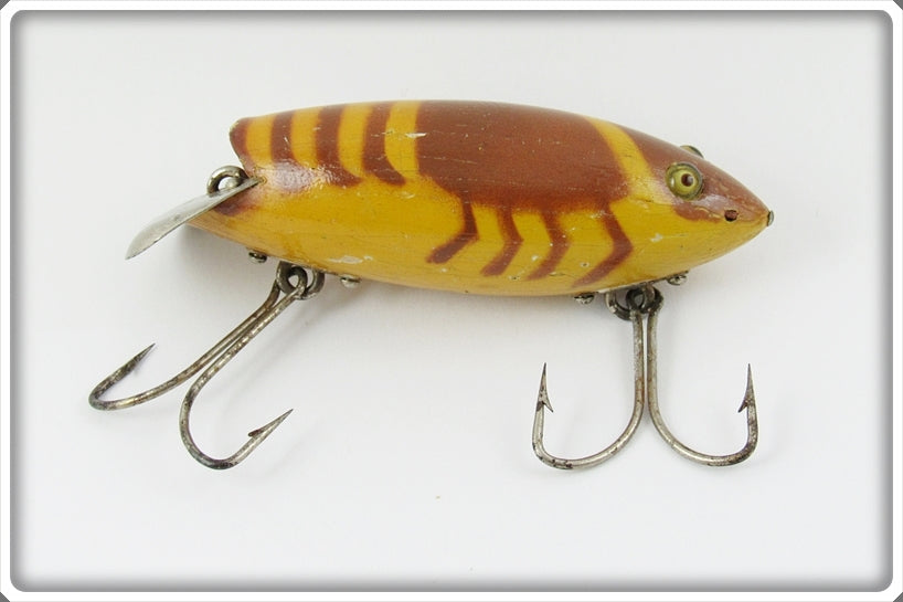 Vintage Medley's Brown & Yellow Wiggly Crawfish Lure