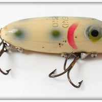 South Bend White With Blue & Green Spots Spin Oreno Lure 967 WS