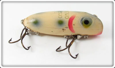 South Bend White With Blue & Green Spots Spin Oreno Lure 967 WS
