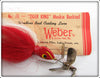 Weber Red & White Tiger King Muskie Bucktail On Card