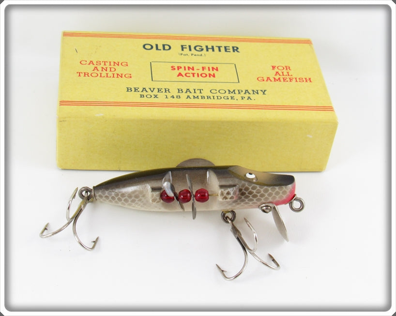 beaver lures bass fishing Vintage Beaver Bait Co Black Bass Old Fighter In Box For Sale