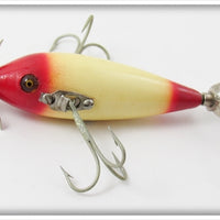 Vintage Heddon Red White Red 100 Dowagiac Minnow Lure