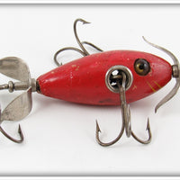 Vintage Shakespeare Solid Red 03 Submerged Minnow Lure 03SR
