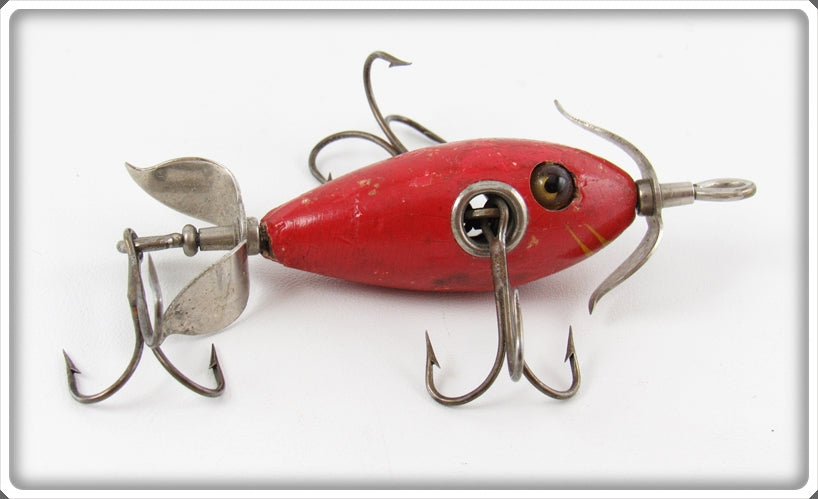 Vintage Shakespeare Solid Red 03 Submerged Minnow Lure 03SR