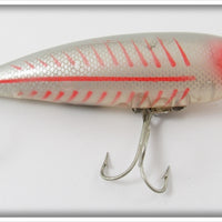 Vintage Heddon Silver Scales Red Ribs Zara II Lure 366 LSO