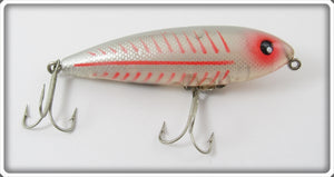 Vintage Heddon Silver Scales Red Ribs Zara II Lure 366 LSO