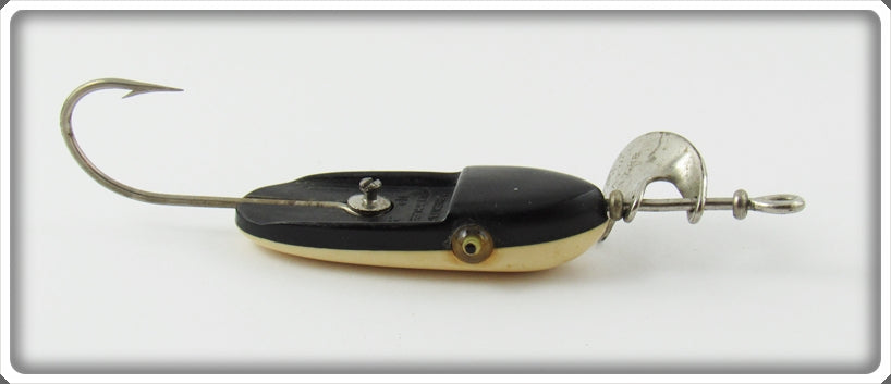 Vintage Al Foss Black & White Oriental Wiggler Lure