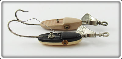 Al Foss White & Black/White Oriental Wiggler Lure Pair