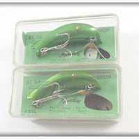 Russelure Dealer Box Of Six Lures: Green Model 2 1/8