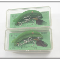 Russelure Dealer Box Of Six Lures: Green Model 2 1/8