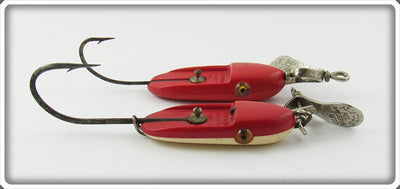 Al Foss Solid Red & Red/White Oriental Wiggler Lure Pair 
