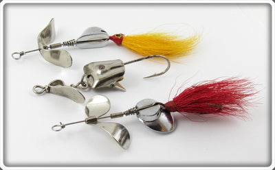 Vintage Al Foss Tom, Jerry & Skidder Lot Of Three Lures